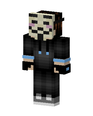 Masked Hoodie Guy skin, 3D preview