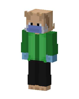 Green Masked Player Boy Minecraft skin
