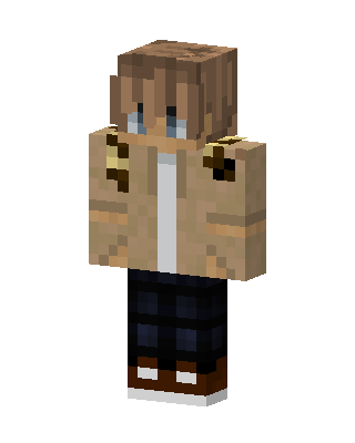 Tan Jacket Boy skin, 3D preview