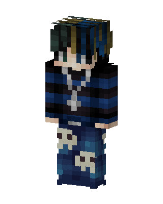Blue Anime Boy Minecraft skin