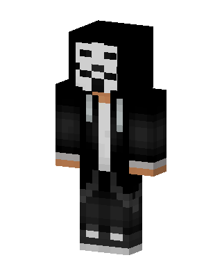 Masked Hoodie skin, 3D preview