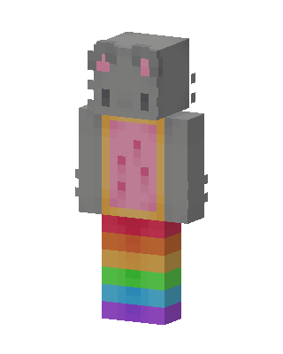 Nyan Cat skin, 3D preview