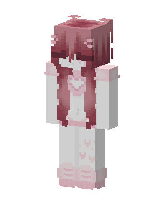 Rosy Bunny Girl skin, 3D preview