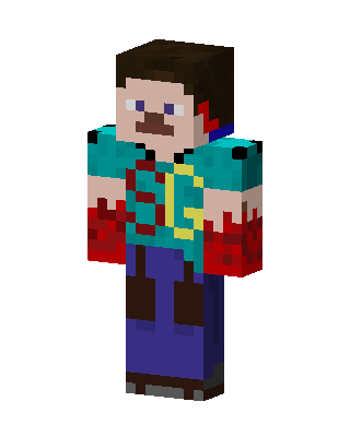 Teal Hero Boy skin, 3D preview