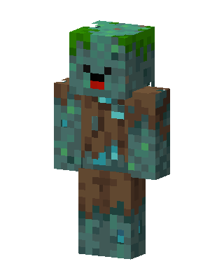Mossy Golem skin, 3D preview