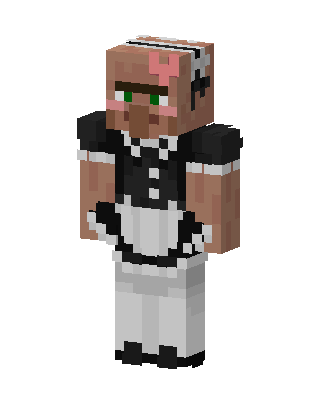 Maid Villager Minecraft white skin