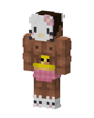 Brown Animal Girl skin, 3D preview