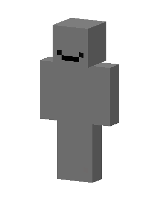 Gray Mob Boy skin, 3D preview