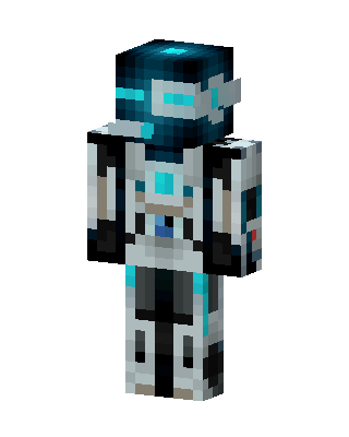 Blue Robot skin, 3D preview