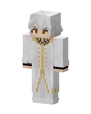 White Angel Girl skin, 3D preview