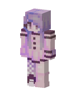 Purple Cutie Girl skin, 3D preview