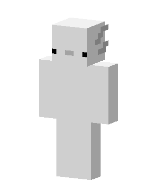 White Axolotl skin, 3D preview