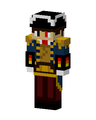 Pirate Admiral Minecraft blue skin