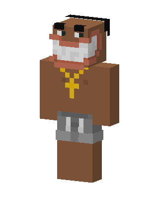 Cross Necklace Grin skin, 3D preview