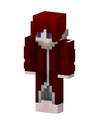 Crimson Hooded Mage skin, 3D preview
