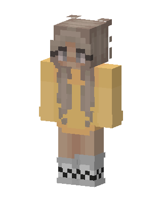 Cozy Yellow Hoodie skin, 3D preview