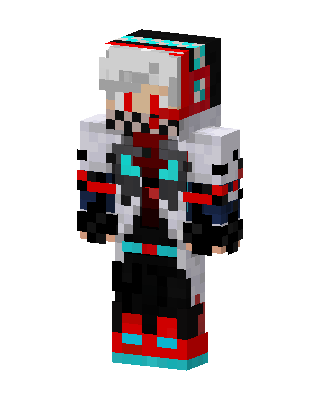 White Gamer Boy skin, 3D preview