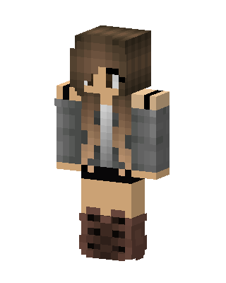 Brown Knight Girl skin, 3D preview