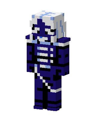 Navy Skeleton Knight Minecraft skin