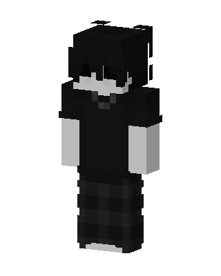 Monochrome Emo skin, 3D preview