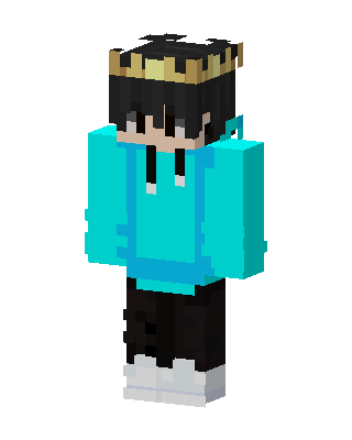 Cyan King Minecraft skin