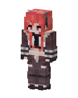 Brown Anime Girl skin, 3D preview