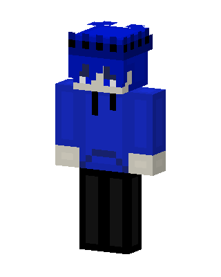 Blue Hoodie Boy skin, 3D preview