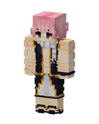 White Anime Girl skin, 3D preview