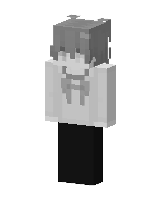 Monochrome Hoodie Boy skin, 3D preview