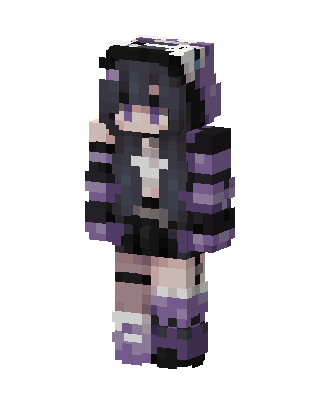 Purple Hoodie Girl Minecraft skin