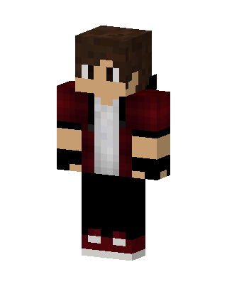 Red Flannel Boy skin, 3D preview