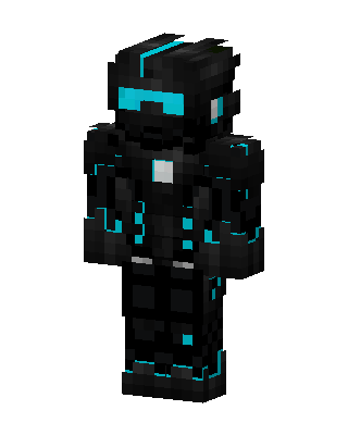 Black Masked Robot Boy Minecraft skin