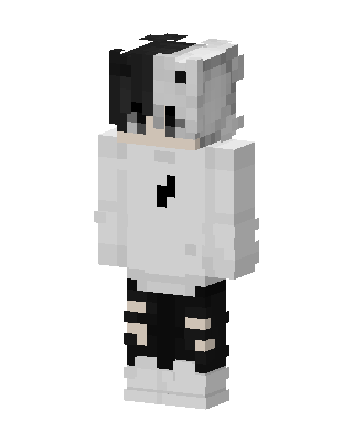 Split Hair Hoodie skin, 3D preview