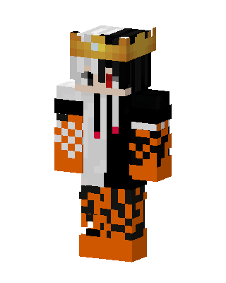 Crowned Hoodie Boy skin, 3D preview