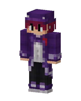 Purple Anime Boy skin, 3D preview