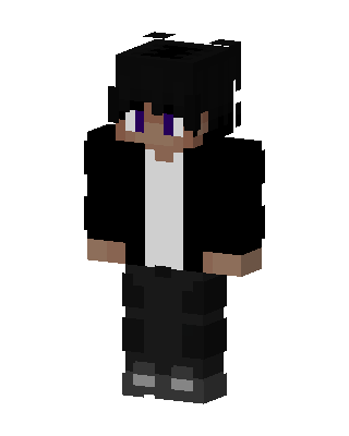 Purple Eyed Hoodie skin, 3D preview