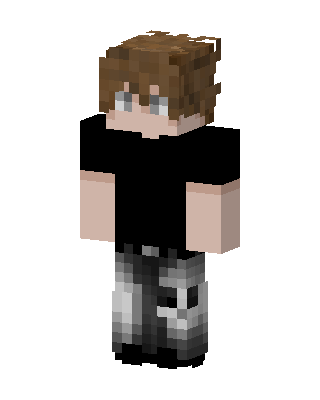 Messy Brown Hair skin, 3D preview