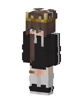 Crowned Hoodie Girl Minecraft skin