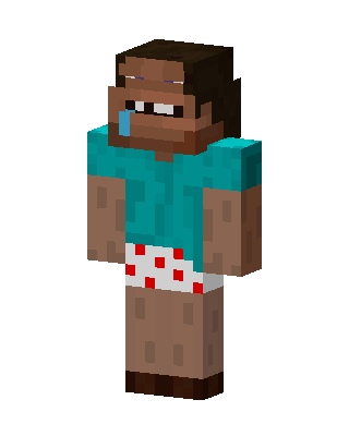 Crying Steve skin, 3D preview