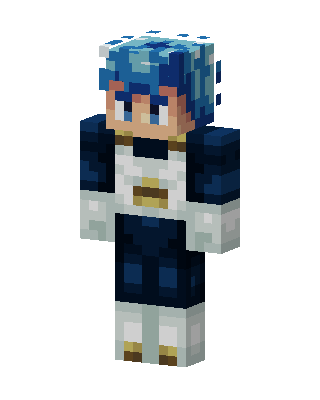 Vegeta Blue skin, 3D preview
