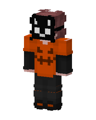 Pumpkin Cat Hoodie skin, 3D preview