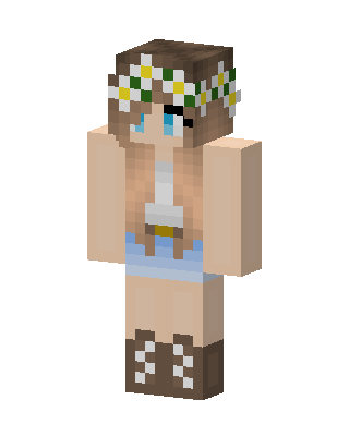 Daisy Crown Girl skin, 3D preview