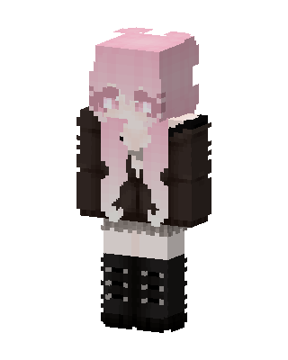 Pink Goth Girl skin, 3D preview