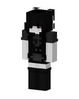 Black Emo Girl Minecraft goth skin