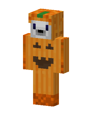 Pumpkin Costume skin, 3D preview