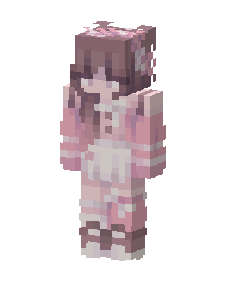 Pink Anime Girl Minecraft skin
