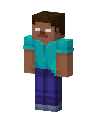 Herobrine skin, 3D preview