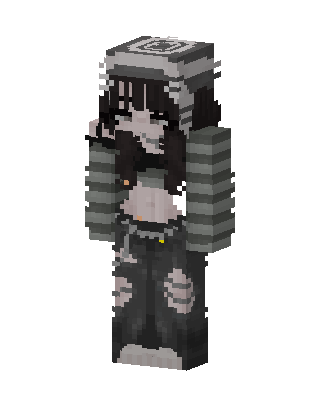 Black Emo Girl Minecraft skin