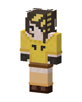 Yellow Tunic Girl skin, 3D preview