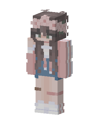 Pink Cutie Girl skin, 3D preview